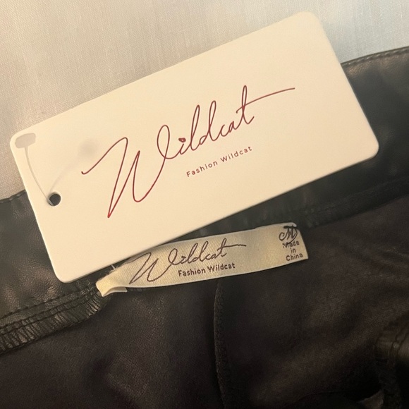 Faux Black Leather Zipper Flare Pants| Size Medium Leather Pants | Leather Pants - Picture 5 of 6